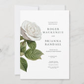 White Rose Invitation Einladung (Vorderseite)