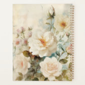 White Rose Junk Journal Style Illustration Classic Planer (Rückseite)