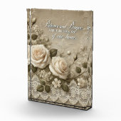 White Rose Lace AI art Fotoblock (Rechts)