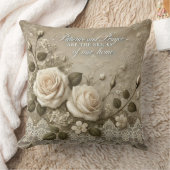 White Rose Lace AI art Kissen (Decke)