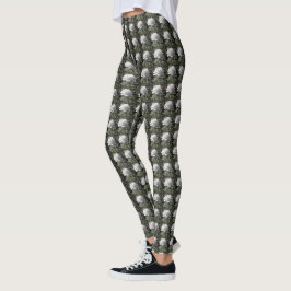 White Rose Leggings
