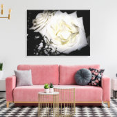 White Rose Leinwand (Insitu (Wohnzimmer))