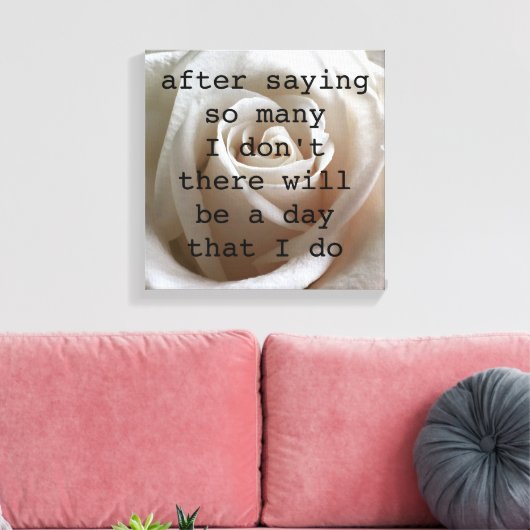 White Rose Leinwanddruck (Insitu (Wohnzimmer))