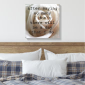 White Rose Leinwanddruck (Insitu (Schlafzimmer))