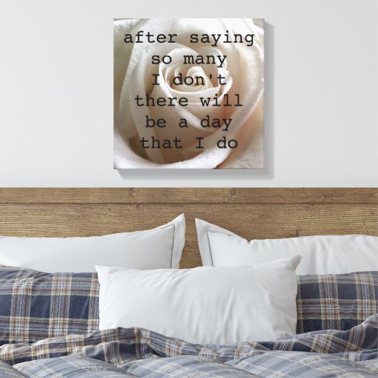 White Rose Leinwanddruck (Insitu (Schlafzimmer))