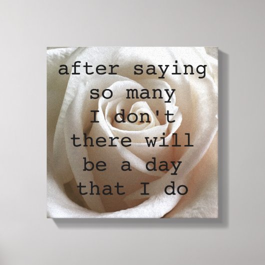 White Rose Leinwanddruck (Vorderseite)