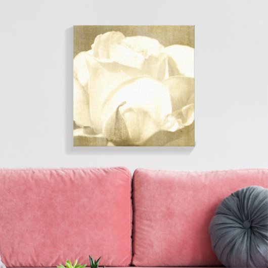 White Rose Leinwanddruck (Insitu (Wohnzimmer))