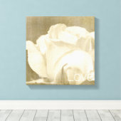 White Rose Liebe Leinwanddruck (Insitu (Holzboden))