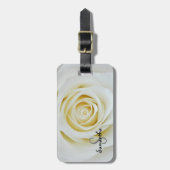 White Rose Luggage-Tag Gepäckanhänger (Vorderseite vertikal)
