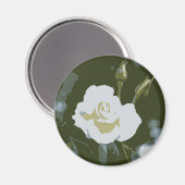White Rose Magnet (Vorderseite/Rückseite)