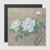 White Rose Magnetkarte (Vorne/Hinten)