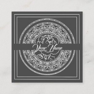 White Rose Mandala - Visitenkarte
