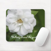White Rose Maus Pad Mousepad (Mit Mouse)