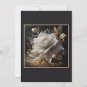 White Rose mit Goldene Hochzeit Einladung (Rückseite)