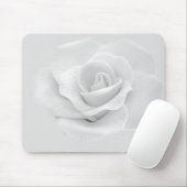 White Rose Mousepad (Mit Mouse)