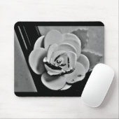 White Rose Mousepad (Mit Mouse)