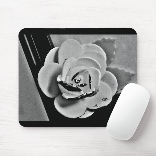 White Rose Mousepad (Mit Mouse)
