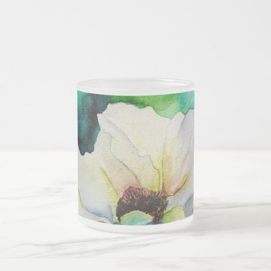 White Rose Mug Mattglastasse (Mittel)