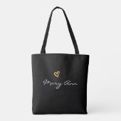 White Rose Mutter der Bride Leinwand Tote Tag Tasche (Rückseite)
