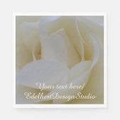 White Rose Nah Up Paper Napkins Serviette (Vorderseite)