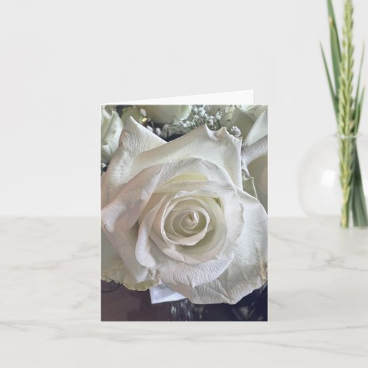 White Rose Note Card (Vorderseite)