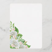 White Rose Orchid 40. Hochzeitstag Party Folieneinladung (Rückseite)