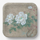 White Rose Pappteller (Vorderseite)