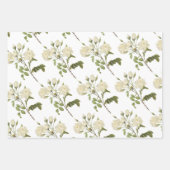 White Rose Pattern Geschenkpapier Set (Vorderseite 3)