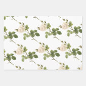 White Rose Pattern Geschenkpapier Set (Vorderseite)