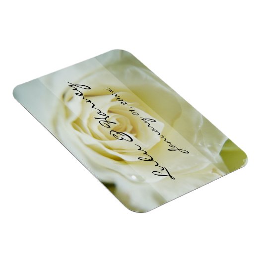 White Rose Personal Wedding Magnet (Rechte Seite)