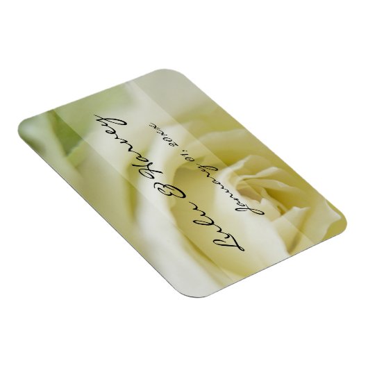 White Rose Personal Wedding Magnet (Rechte Seite)