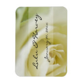 White Rose Personal Wedding Magnet (Vertikal)