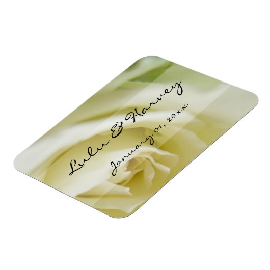 White Rose Personal Wedding Magnet (Linke Seite)
