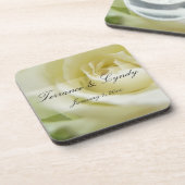 White Rose Personal Wedding Untersetzer (Linke Seite)