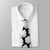 White Rose Petals Necktie Krawatte (Gebunden)