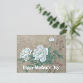 White Rose Postkarte (Stehend Vorderseite)
