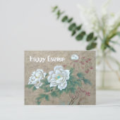 White Rose Postkarte (Stehend Vorderseite)