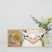 White Rose, Ring and Pearls Wedding Vielen Dank Dankeskarte (Stehend Vorderseite)