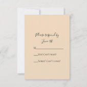 White Rose Ring Pearls Wedding RSVP Response Card Karte (Rückseite)