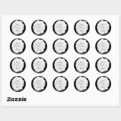 White Rose Save the Date Stickers (Blatt)