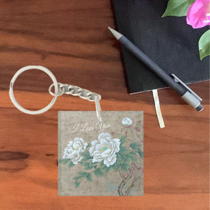 White Rose Schlüsselanhänger