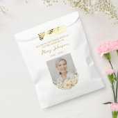 White rose Seed Packet Memorial Funeral Favor Bag Geschenktütchen (Versiegelt)