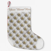 White Rose Strumpf Rose Weihnachten Strumpf Custom Kleiner Weihnachtsstrumpf (Vorderseite)