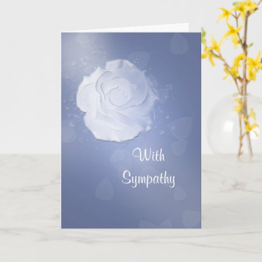 White Rose Sympathy Card Karte (Gelbe Blume)