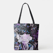 White Rose Tote Bag Tasche (Rückseite)