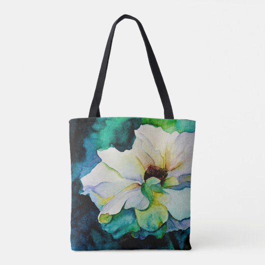 White Rose Totebag Tasche (Rückseite)