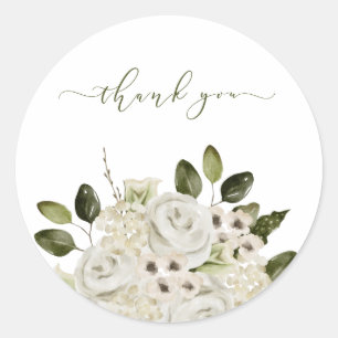 White Rose Umschlag Aufkleber