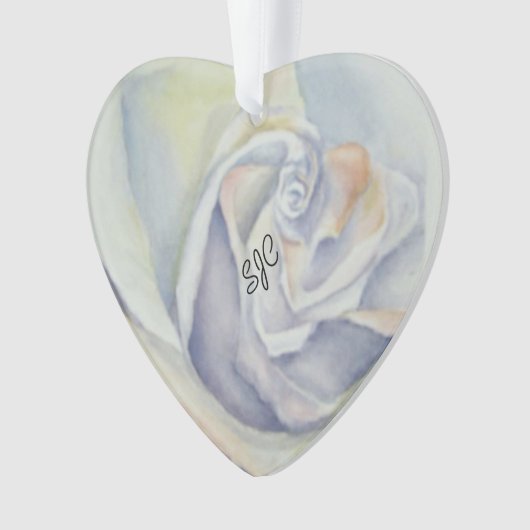 WHITE ROSE VALENTINE ORNANATION ORNAMENT (Vorderseite)