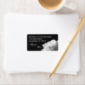 White Rose Vielen Dank Adressaufkleber (Insitu)