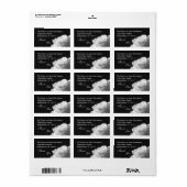 White Rose Vielen Dank Adressaufkleber (Vorne)